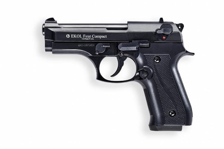 Compact V92F Front Fire Blank Flare Gun Black Finish - Tophatter's Army Products & Self Defense Collectible Weapons - Tophatter Daily Deals