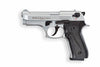 Compact V92F Front Fire Blank Flare Gun Nickel Finish - TOPHATTER'S ARMORY DEALS Collectible Weapons - Tophatter Daily Deals