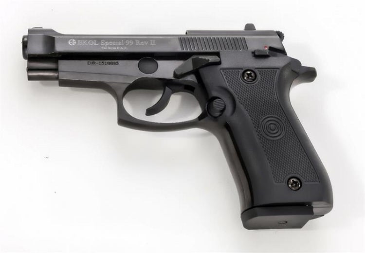 Special 99 REV2 Front Fire Blank Flare Gun Matte Black Finish - Tophatter's Guns'N'Weapons Store Collectible Weapons - Tophatter Daily Deals