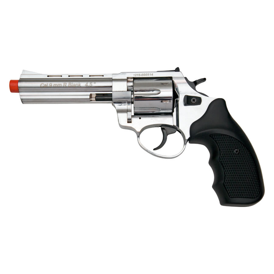 Stalker R1 4.5" Barrel Revolver Chrome Finish - 9mm Zoraki Blank Firing Gun - Tophatter's Army Products & Self Defense Collectible Weapons - Tophatter Daily Deals