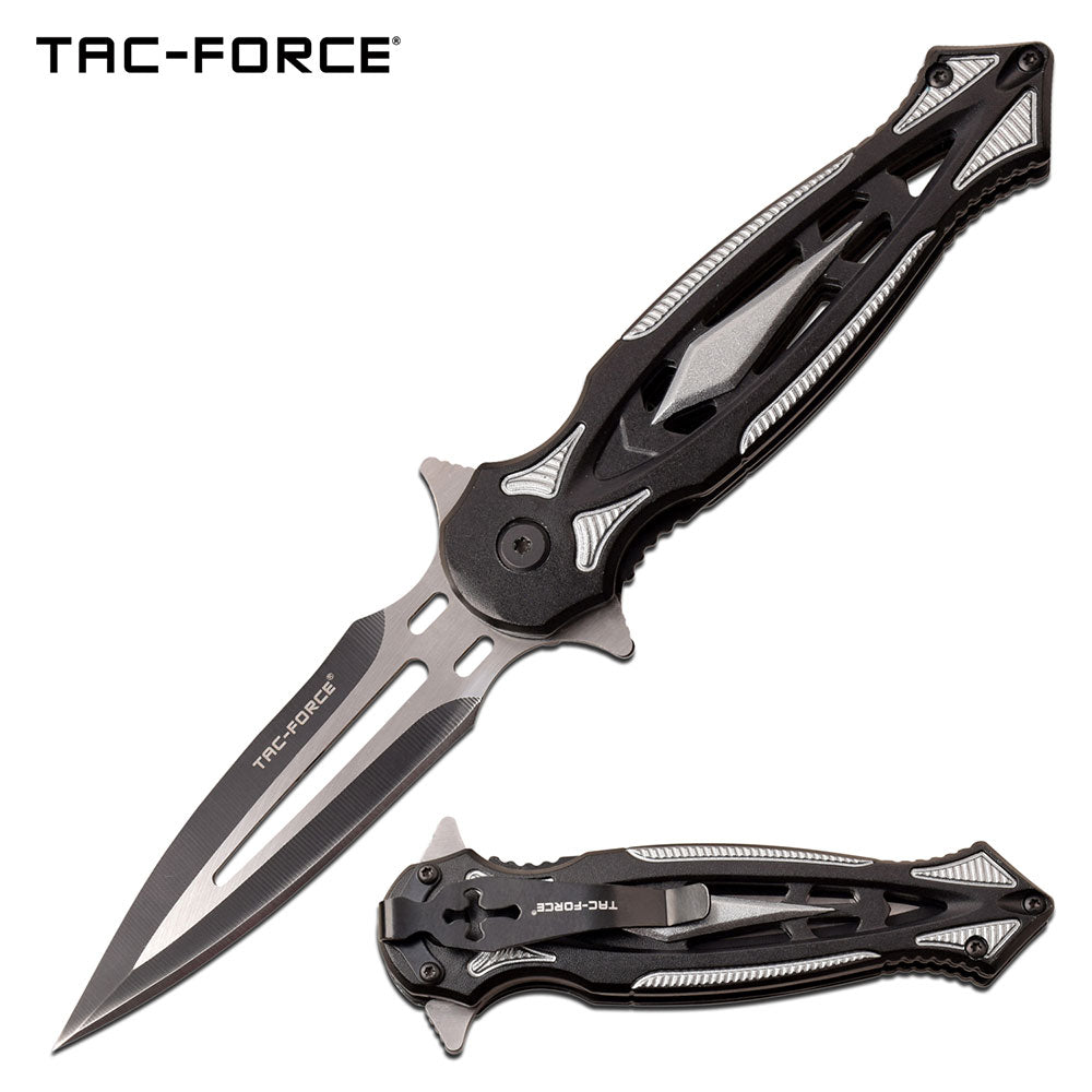 Pocket Knife 8.25 Inch Tac Force Spring Assisted Dagger Style Folder - Tophatter's Guns'N'Weapons Store - FREE SHIPPING Collectible Weapons - Tophatter Daily Deals