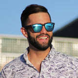 Biscayners Unbreakable Black-Blue Men's Sunglasses Sunglasses - Tophatter Daily Deals