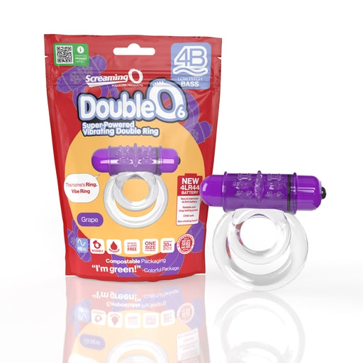 Double O 6 4B Low Pitch Bass (Grape) > Cock Ring > Vibrating - Tophatter Daily Deals