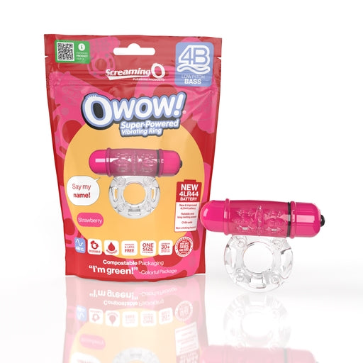Owow 4B Low Pitch Bass (Strawberry) > Cock Ring > Vibrating - Tophatter Daily Deals