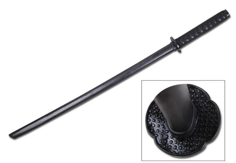 Kenjutsu Training Martial Arts Practice Bokken Sword Black - TOPHATTER'S ARMORY DEALS Collectible Weapons - Tophatter Daily Deals