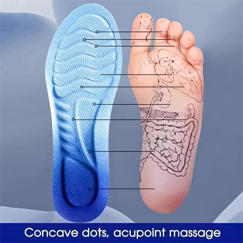 Best Comfort Insoles - 4D Cloud Technology Sports Insoles for Shoes Breathable Shock Absorption Cushion Sports & Outdoor - Tophatter Daily Deals