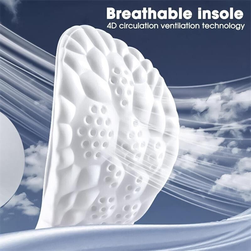 Best Comfort Insoles - 4D Cloud Technology Sports Insoles for Shoes Breathable Shock Absorption Cushion Sports & Outdoor - Tophatter Daily Deals
