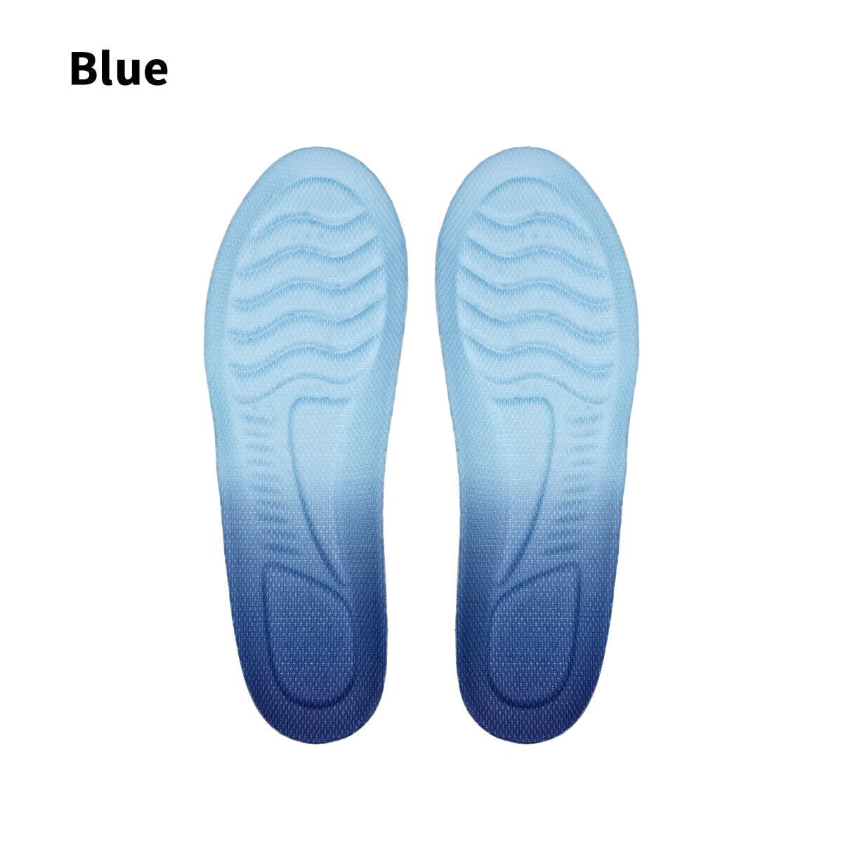 Best Comfort Insoles - 4D Cloud Technology Sports Insoles for Shoes Breathable Shock Absorption Cushion Blue Sports & Outdoor - Tophatter Daily Deals