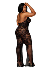 Flair Leg Bodystocking Black Queen Size – Seamless Lingerie > Clothes > Bodies and Playsuits - Tophatter Daily Deals