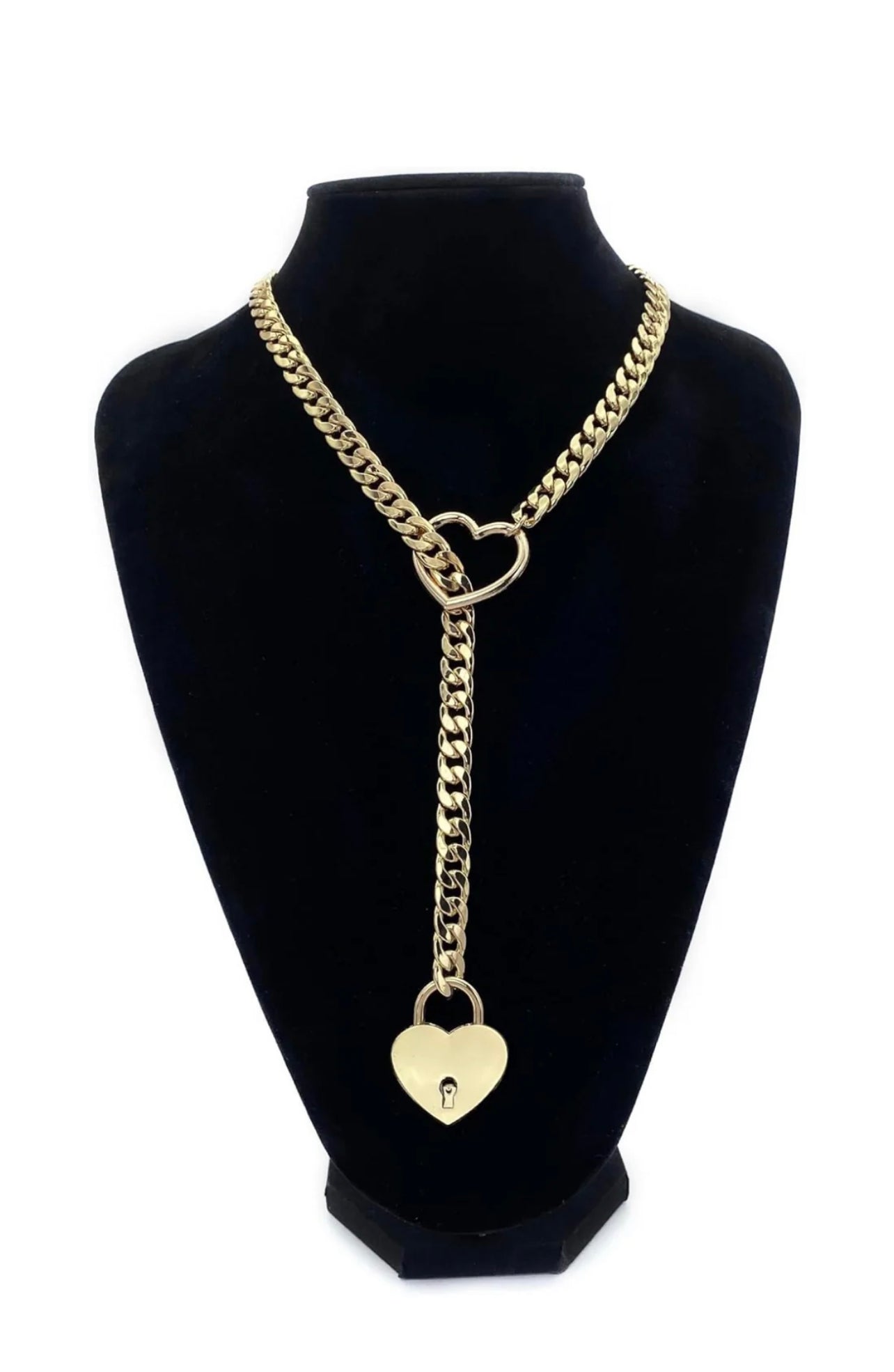Lock & Key Slip Chain Gold - Tophatter Daily Deals