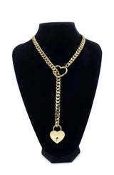 Lock & Key Slip Chain Gold - Tophatter Daily Deals