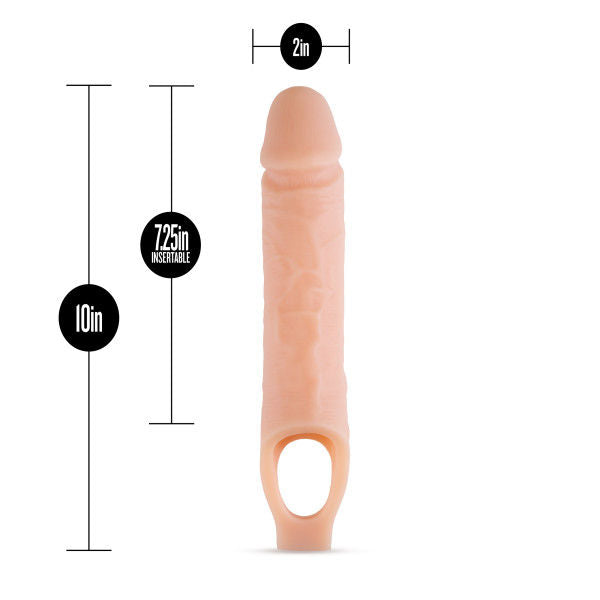 Performance Plus 10 Inch Vanilla Silicone Cock Sheath – Silicone Penis Extender > Sex Toys For Men > Penis Sleeves - Tophatter Daily Deals