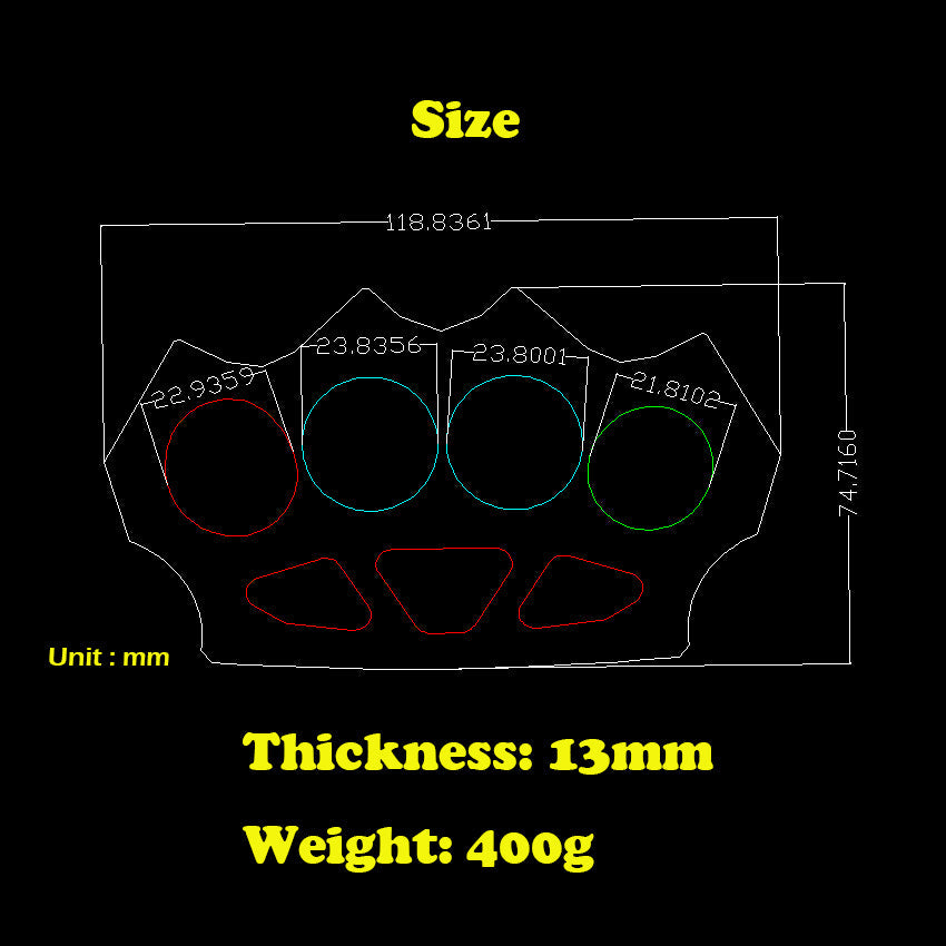 2025 New 4 Finger Knuckle Brass Knuckles - Tophatter Daily Deals