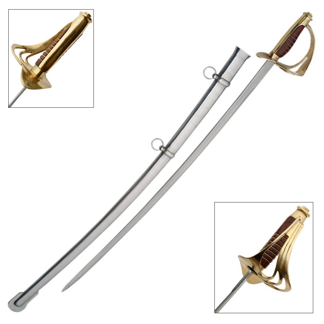 Civil War 1840 Cavalry Saber Trooper Sword - TOPHATTER'S ARMORY DEALS Collectible Weapons - Tophatter Daily Deals