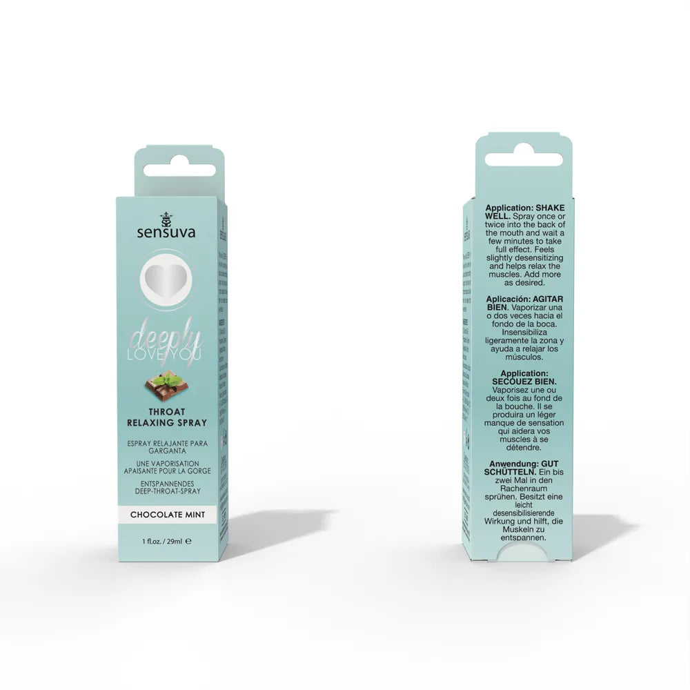 Sensuva Deeply Love You Throat Spray – Chocolate Mint Flavored Oral Relaxing Spray > Lube > Oral Gels & Sprays - Tophatter Daily Deals