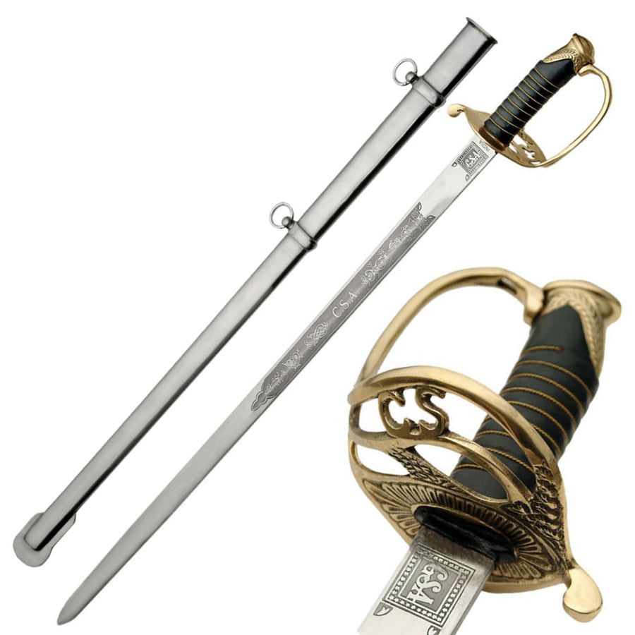 CSA Shelby Officers Sword - TOPHATTER'S ARMORY DEALS Collectible Weapons - Tophatter Daily Deals