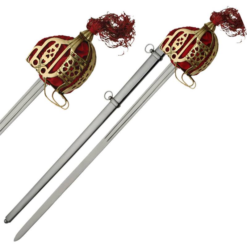 Scottish Basket Hilt Broad Sword - TOPHATTER'S ARMORY DEALS Collectible Weapons - Tophatter Daily Deals