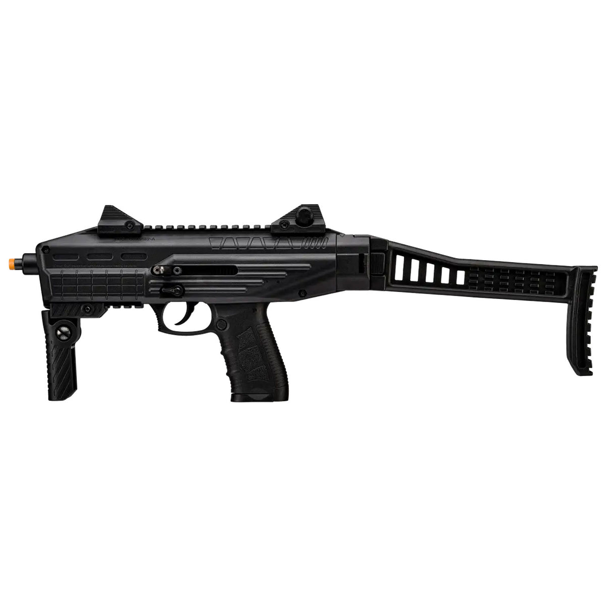 GANNET Full and Semi Automatic Front Firing Blank Machine Gun With Folding Stock - Tophatter's Guns'N'Weapons Store - FREE SHIPPING Collectible Weapons - Tophatter Daily Deals