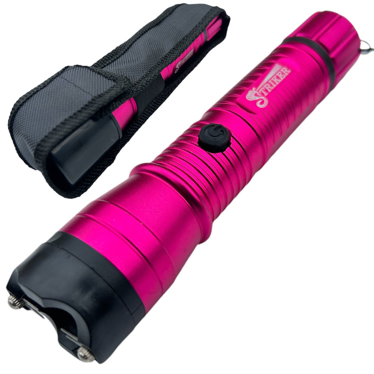 Powerful LED Pink Aluminum Flashlight Stun Gun Rechargeable - TOPHATTER'S ARMORY DEALS Collectible Weapons - Tophatter Daily Deals