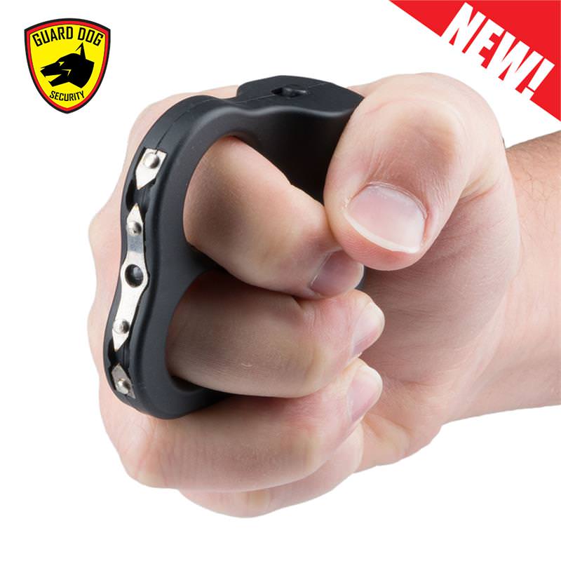 I Do Two LED Knuckle Stun Gun Black Self Defense Weapon Dual Sparks - Tophatter's Army Products & Self Defense Collectible Weapons - Tophatter Daily Deals
