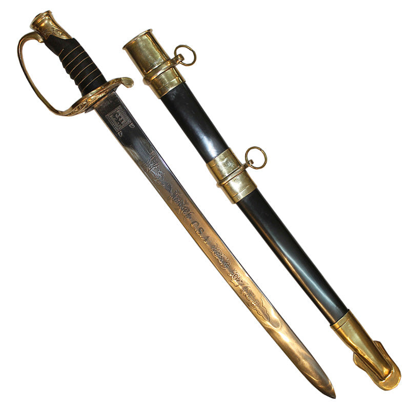 1880 CSA Cavalry Saber Civil War Officer Short Sword Handmade Collectible Weapons - Tophatter Daily Deals