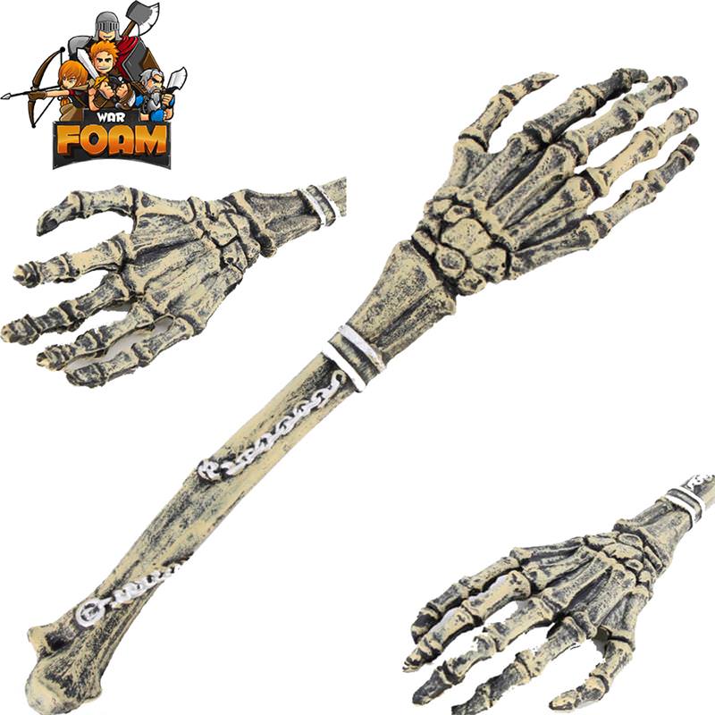 25.6" Foam Padded Skeleton Bone Hand Cosplay Halloween Masquerade Collectible Weapons - Tophatter Daily Deals