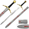 Medieval Crusader Templar Knight's Long Sword with Scabbard - TOPHATTER'S ARMORY DEALS Collectible Weapons - Tophatter Daily Deals