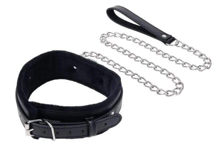 Shadow Collar and Leash – Faux Leather Collar and Leash Set > Bondage Gear > Collars & Leashes - Tophatter Daily Deals
