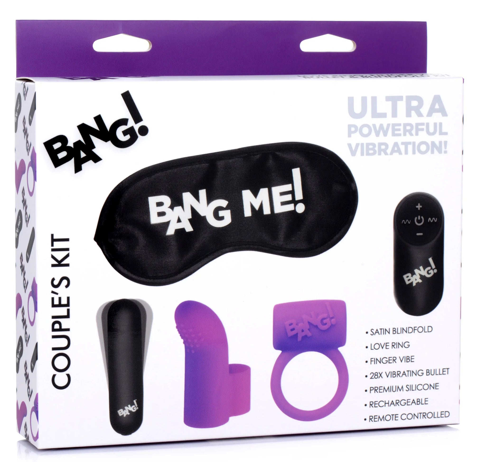 Bang Couple's Kit (Purple) – Silicone Couples Toy Set with Vibrating Bullet and Accessories > Sex Toys > Couples Toys - Tophatter Daily Deals