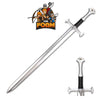 Medieval Foam Sword with Metallic Chrome Finish on Blade Cosplay Costume LARP - TOPHATTER'S ARMORY DEALS Collectible Weapons - Tophatter Daily Deals
