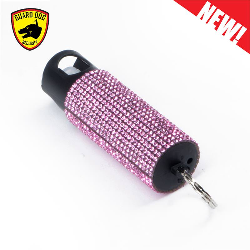 Bling It On Key Ring Self Defense Pepper Spray Pink Jeweled Cary Case - Tophatter's Guns'N'Weapons Store Collectible Weapons - Tophatter Daily Deals