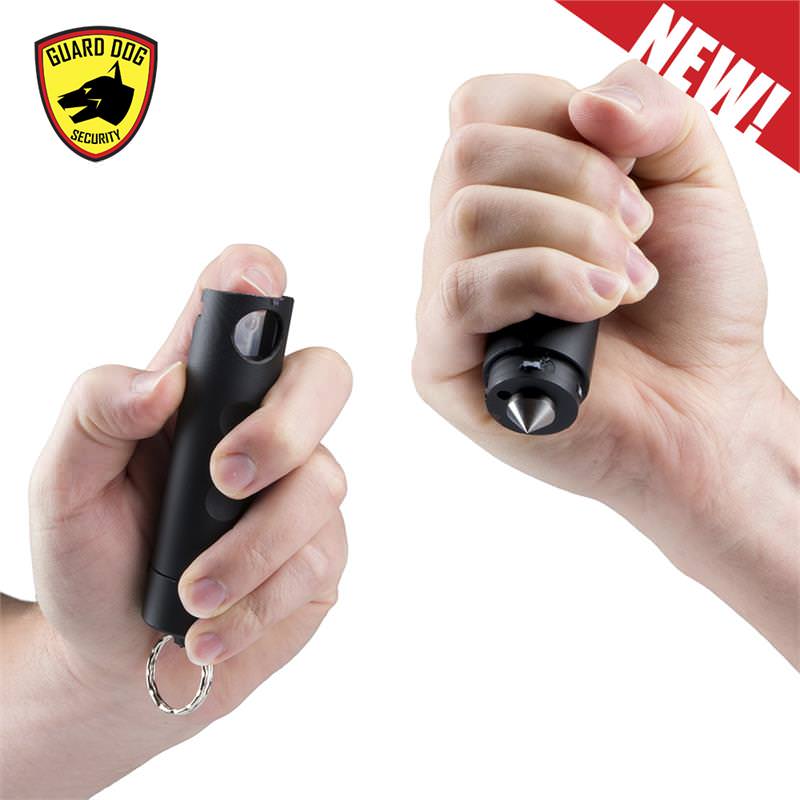Harm & Hammer Spiked Pepper Spray Black Glass Breaker Combo Punch - Tophatter's Army Products & Self Defense Collectible Weapons - Tophatter Daily Deals