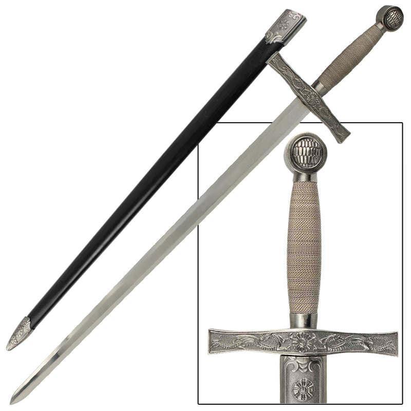 King Arthur Excalibur Round Table Longsword With Scabbard - Tophatter's Guns'N'Weapons Store - FREE SHIPPING Collectible Weapons - Tophatter Daily Deals
