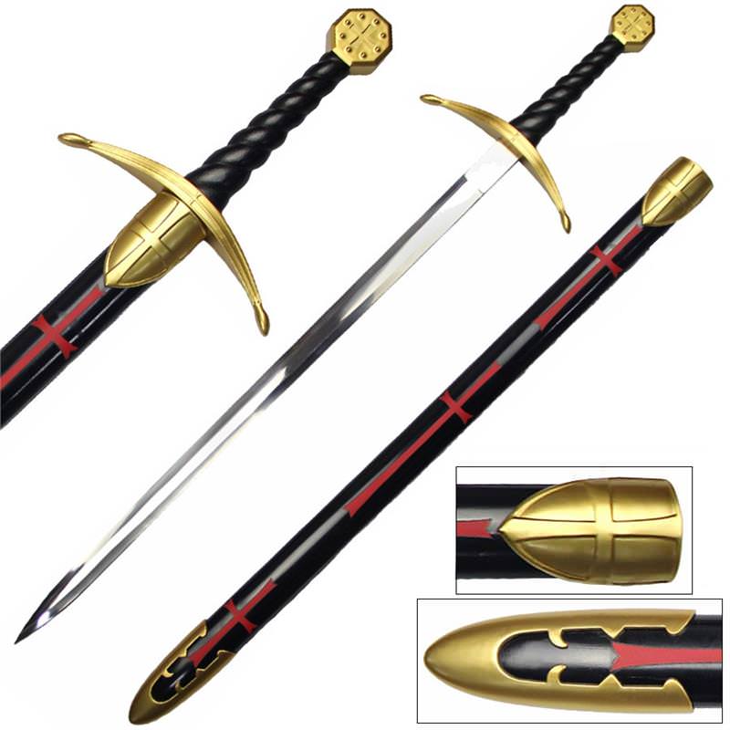 Historic Knights Templar Broadsword With Scabbard - Tophatter's Guns'N'Weapons Store - FREE SHIPPING Collectible Weapons - Tophatter Daily Deals