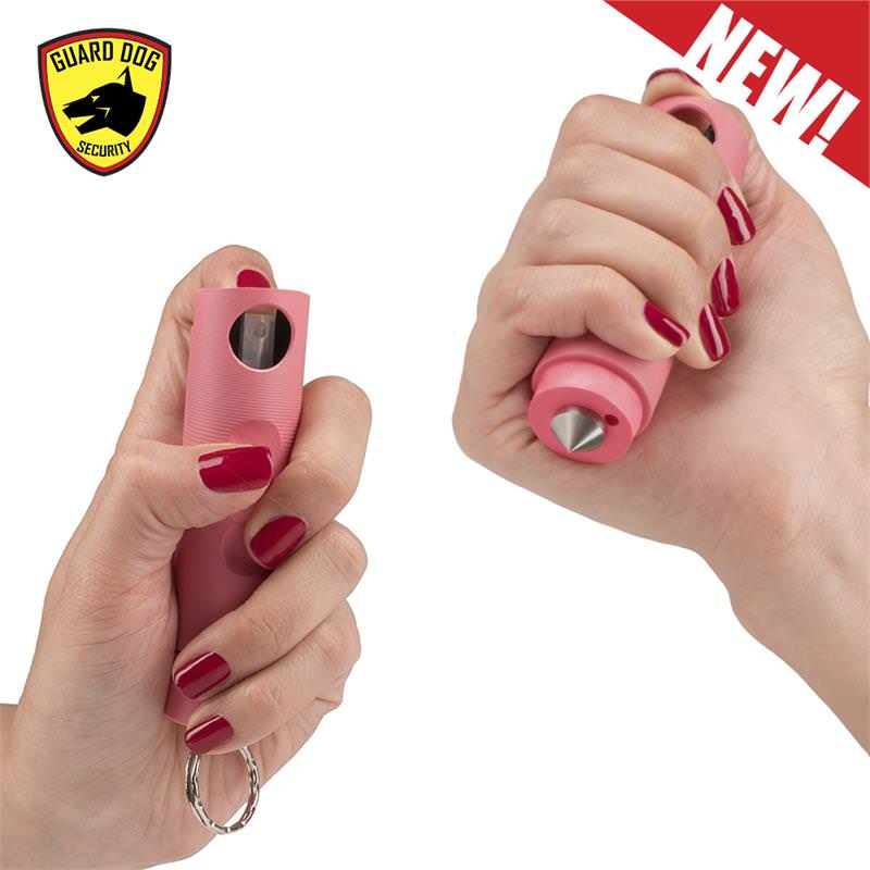 Harm & Hammer Spiked Pepper Spray PINK Glass Breaker Combo Punch Collectible Weapons - Tophatter Daily Deals