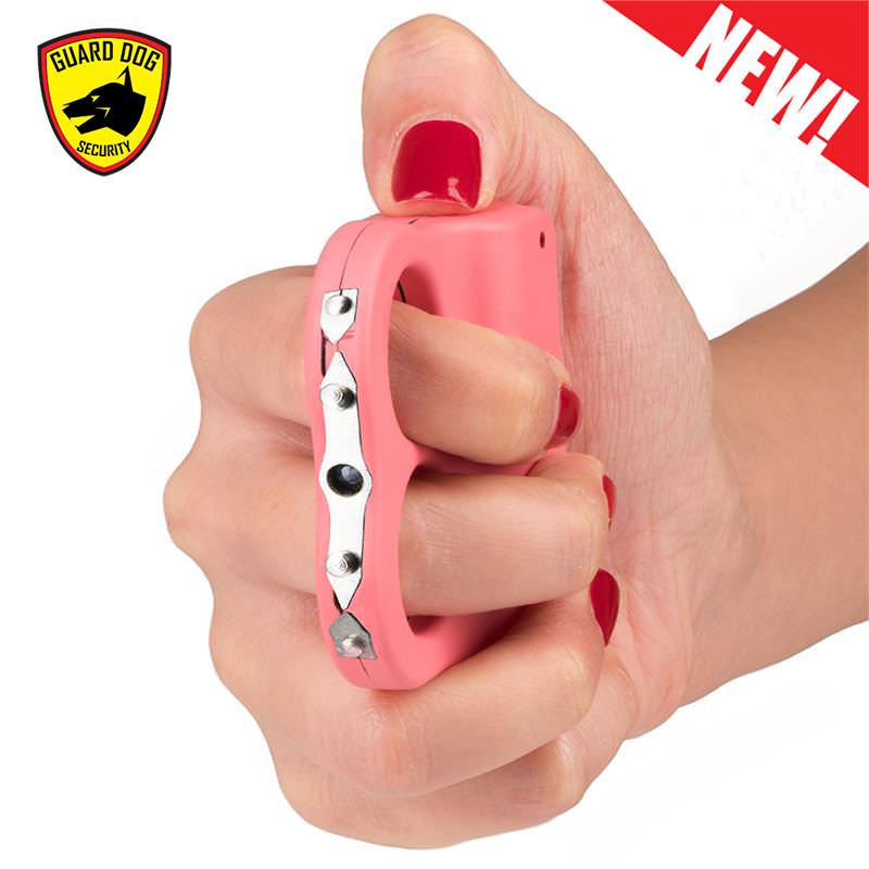 I Do Two LED Knuckle Stun Gun Pink Self Defense Weapon Dual Sparks Collectible Weapons - Tophatter Daily Deals