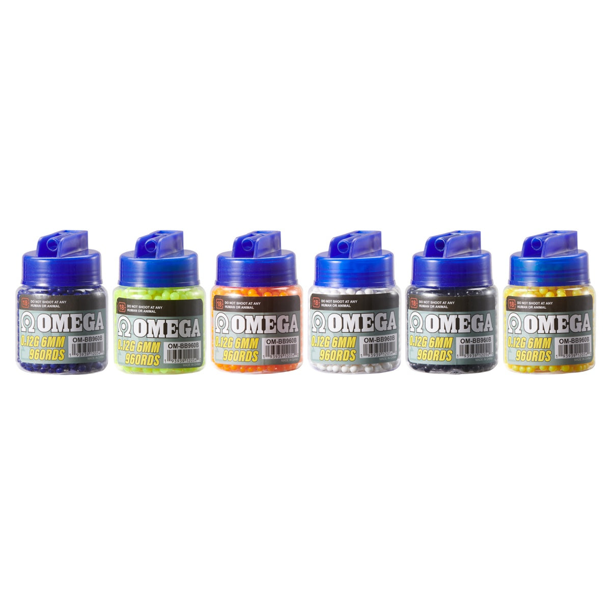 Omega 960 Round 0.12g BB Bottle Mix Colors - Tophatter's Guns'N'Weapons Store - FREE SHIPPING Collectible Weapons - Tophatter Daily Deals
