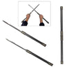 2 in 1 Black Double Bladed Ninja Sword Staff Spear Short With Lock - TOPHATTER'S ARMORY DEALS Collectible Weapons - Tophatter Daily Deals