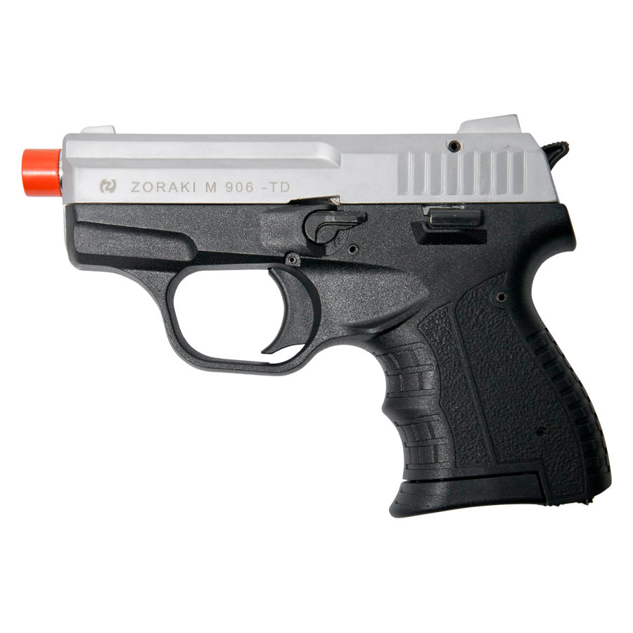 Zoraki M906 Silver Finish - 9MM Front Firing Blank Pistol Semi-Auto Gun - TOPHATTER'S ARMORY DEALS Collectible Weapons - Tophatter Daily Deals