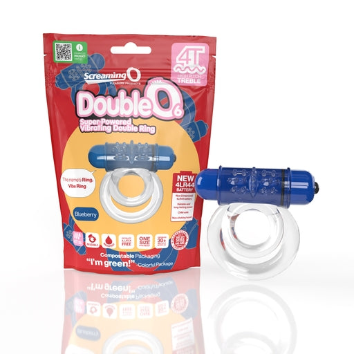 Screaming O 4T DoubleO 6 Blueberry – Super Powered Vibrating Double Ring > Cock Ring > Vibrating - Tophatter Daily Deals
