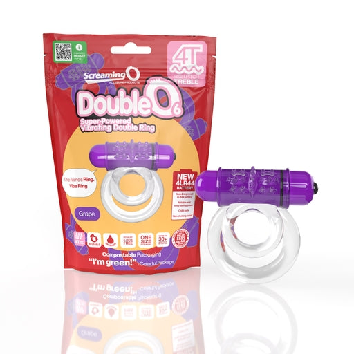 Double O 6 4T High Pitch Treble (Grape) > Cock Ring > Vibrating - Tophatter Daily Deals