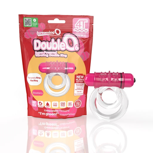 Double O 6 4T High Pitch Treble (Strawberry) > Cock Ring > Vibrating - Tophatter Daily Deals