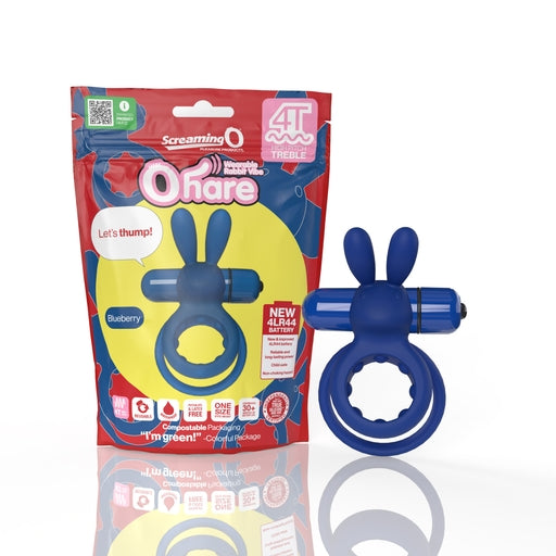 Screaming O 4T Ohare Blueberry – Targeted Treble Vibration Stimulation > Cock Ring > Vibrating - Tophatter Daily Deals