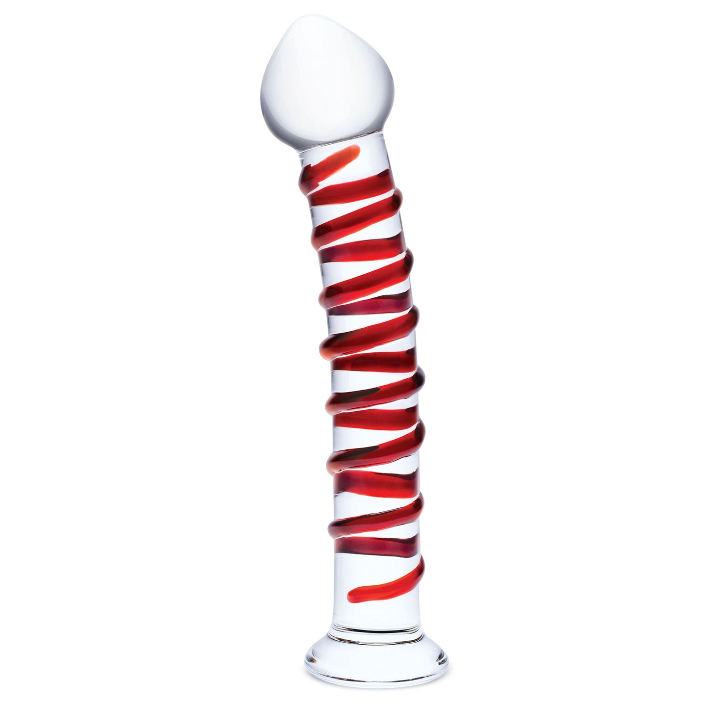 Glas 10 Inch Mr Swirly Red Spiral Handblown Glass Dildo > Glass > Dildos - Tophatter Daily Deals