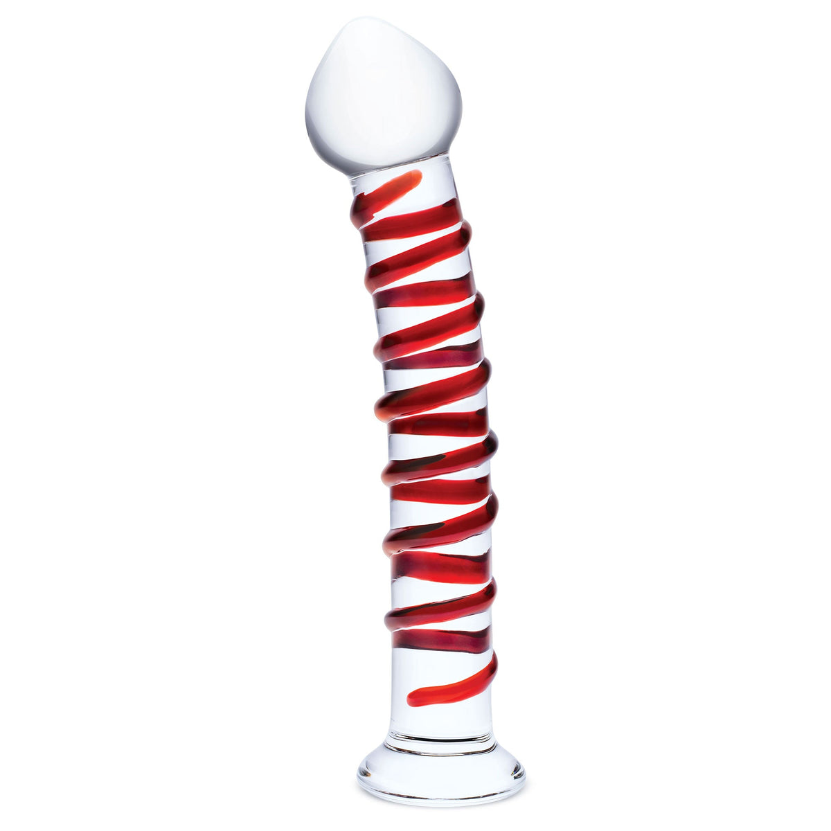 Glas 10 Inch Mr Swirly Red Spiral Handblown Glass Dildo > Glass > Dildos - Tophatter Daily Deals