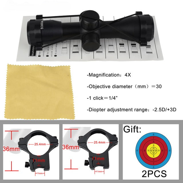 4X30 Tactical Optical Scope 11MM - Tophatter Daily Deals