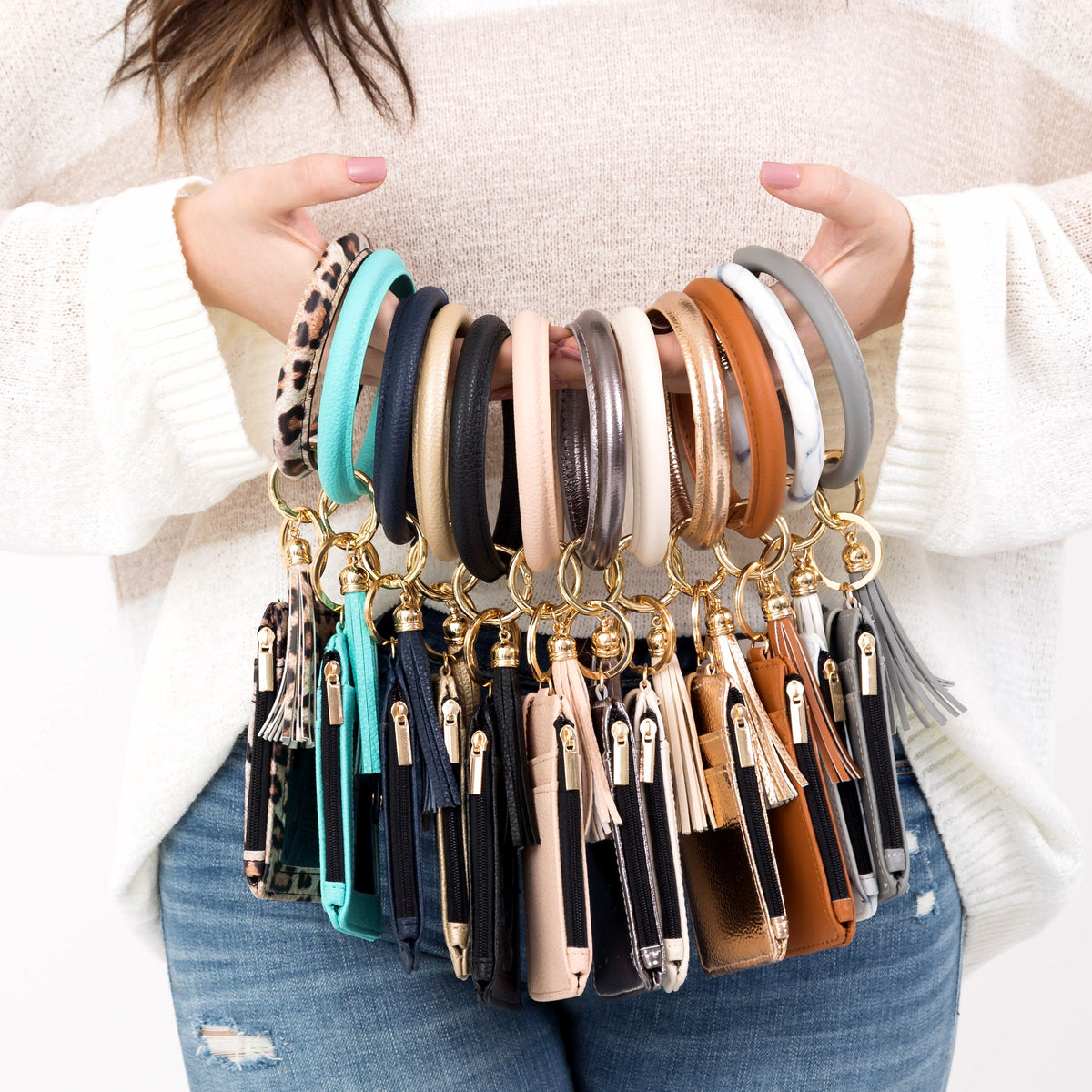 Key Ring ID Wallet Zip Bracelet Handbags & Wallets - Tophatter Daily Deals