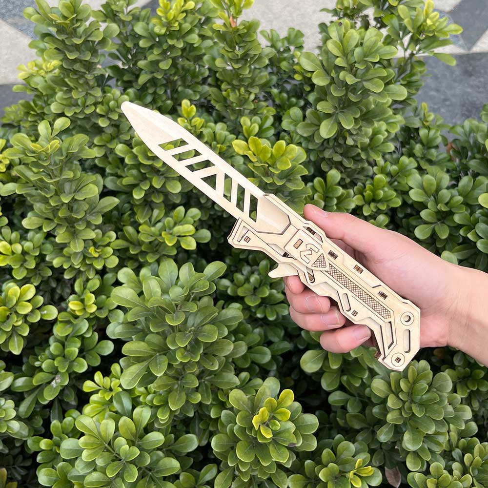 Wooden Ballistic Knife Model Kit 3D Puzzle - Tophatter Daily Deals