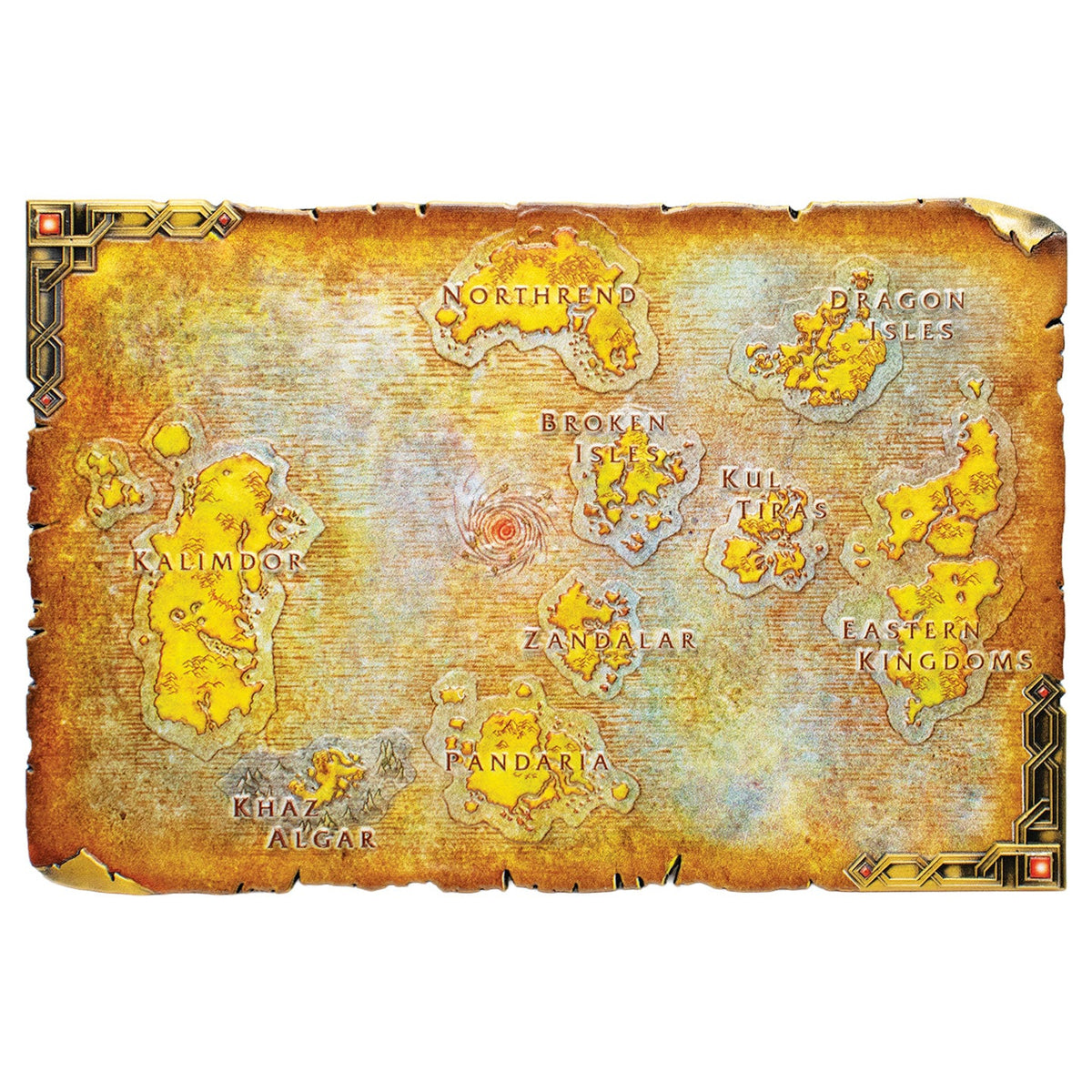 World of Warcraft - Limited Edition Metal Map of Azeroth Collectible - Tophatter Daily Deals