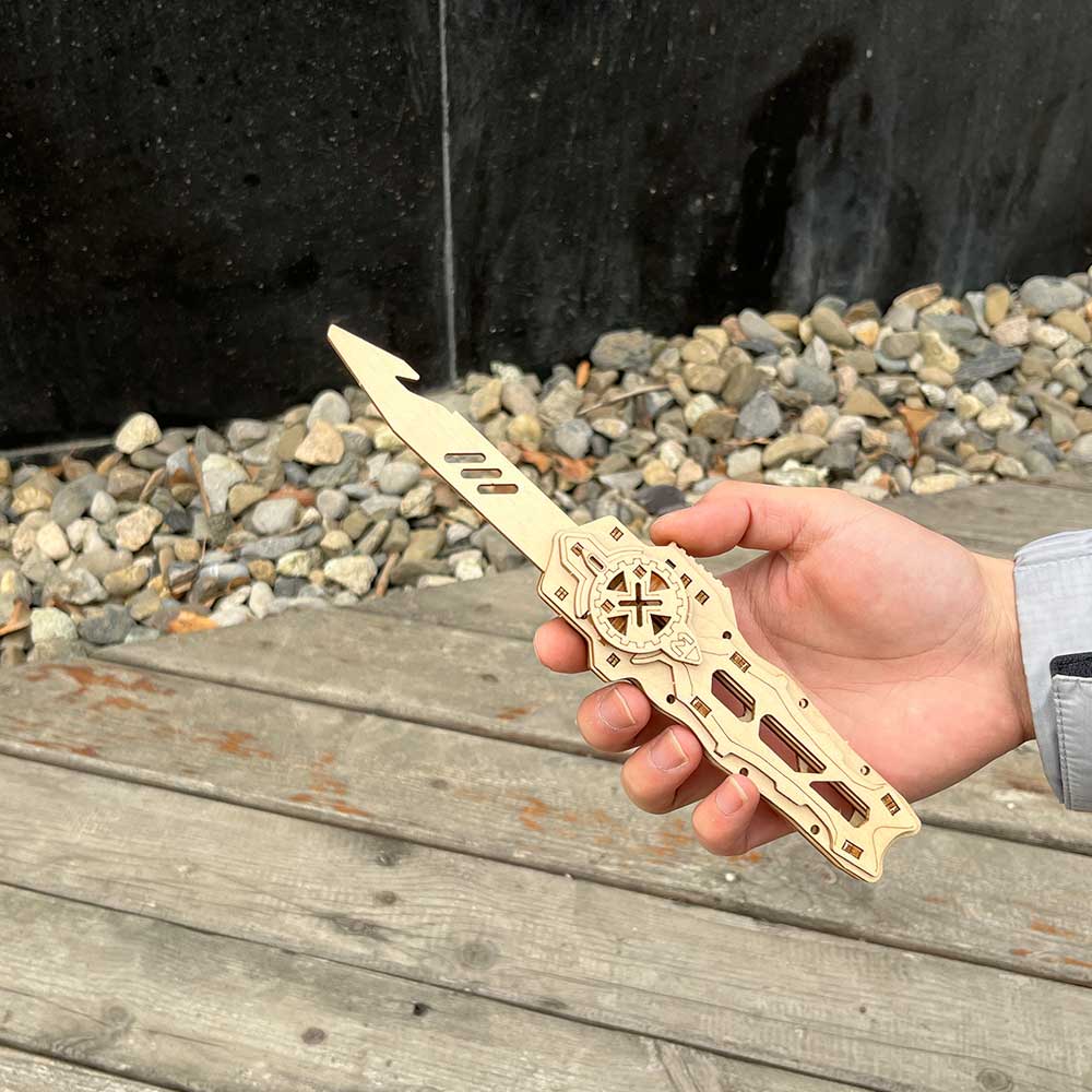 Wooden Switchblade Model Kit Wood knife - Tophatter Daily Deals